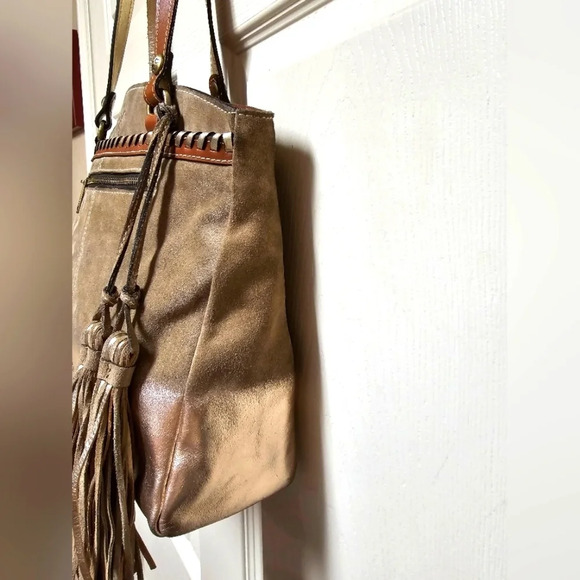 Patricia Nash Poppy Tote Metallic Dip Dye**RARE** - Picture 7 of 11